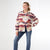 Klara Aztek Print Shacket - Merlot/Navy/Cream