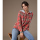 Quinn Hooded Plaid Shacket - Salmon Red