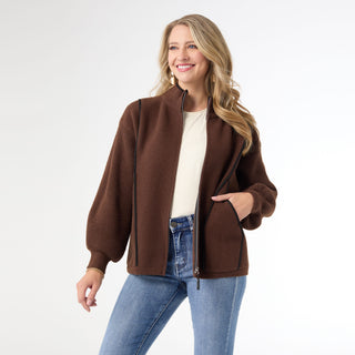 Harvey Soft Brushed Shacket - Chocolate