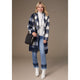 Devon Open Front Cardigan - Navy/Cream/Black