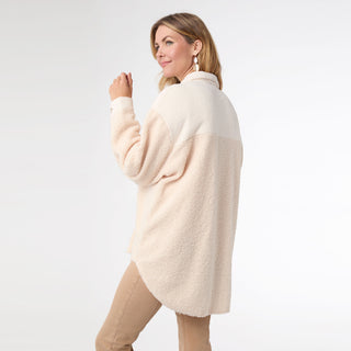 Hannah Button Front Shacket - Oatmeal