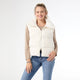 Jessica Down Filled Vest with Duo Zipper - Winter White