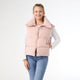 Jessica Down Filled Vest with Duo Zipper - Dusty Rose