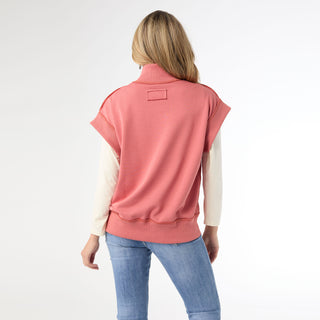 Kaitlyn Zipper Front Vest - Burnt Orange