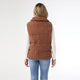 Nicky Corduroy Down Filled Vest - Brown
