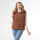 Nicky Corduroy Down Filled Vest - Brown