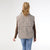 Talen Printed Down Filled Vest - Brown/Ivory