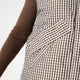 Talen Printed Down Filled Vest - Brown/Ivory
