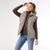 Talen Printed Down Filled Vest - Brown/Ivory