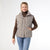 Talen Printed Down Filled Vest - Brown/Ivory