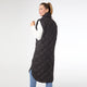 Shea Long Down Filled Quilted Vest - Black