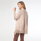 Lois Mock Neck Sweater with Fringe - Clay