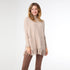 Lois Mock Neck Sweater with Fringe