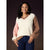 Dolores V-Neck Sweater with Contrast Sleeves - Spumoni