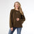 Delphina Long Sleeve Lattice Back Sweater - Olive