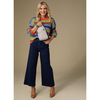 Ronado Multi Stripe Crew Neck Sweater - Multi Stripe XS - Multi Stripe