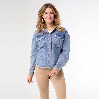 Laramie Denim Shacket - Medium Denim
