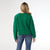 Regina Cardigan with Scalloped Trim - Emerald