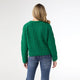 Regina Cardigan with Scalloped Trim - Emerald