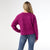 Regina Cardigan with Scalloped Trim - Berry