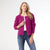 Regina Cardigan with Scalloped Trim - Berry
