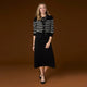 Winn Striped Cardigan - Black/White