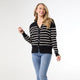 Winn Striped Cardigan - Black/White