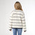 Annalie Cardigan with Front Pockets - Winter White/Black