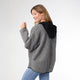 Kendrick Hooded Button Front Cardigan - Black/Winter White