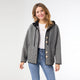 Kendrick Hooded Button Front Cardigan - Black/Winter White