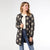 Eliana Mohair Brushed Open Cardigan - Black/Oatmeal
