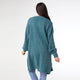 Summit Cable Knit Open Cardigan - Dark Teal