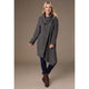 Billy Herringbone Cardigan with Clasp - Black