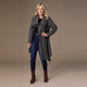 Billy Herringbone Cardigan with Clasp - Black