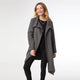 Billy Herringbone Cardigan with Clasp - Black