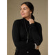 Myra Long Scrunch Sleeve Turtleneck - Black