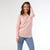 Kym Soft Henley Top with Buttons - Dusty Rose Heather