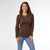 Kym Soft Henley Top with Buttons - Chocolate