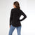 Kym Soft Henley Top with Buttons - Black