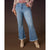 Bambu Soft Flare Ankle with Bottom Distressing - Medium Denim