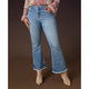 Bambu Soft Flare Ankle with Bottom Distressing - Medium Denim