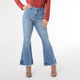Bambu Soft Flare Ankle with Bottom Distressing - Medium Denim