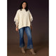 Bambu Soft Flare Ankle with Bottom Embroidery - Dark Denim