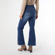 Bambu Soft Flare Ankle with Bottom Embroidery - Dark Denim