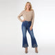 Bambu Soft Flare Ankle with Bottom Embroidery - Dark Denim