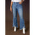 Bambu Soft Flare with Crossover Fringe - Medium Denim