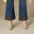 Bambu Soft Flare with Scalloped Beaded Bottom - Medium Denim