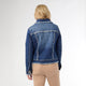 Bambu Soft Denim Jacket with Fringe - Dark Denim