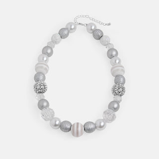 Holiday Glee Necklace - White/Silver