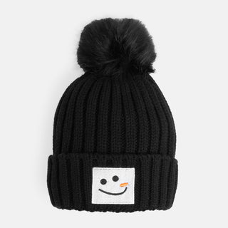 Snowman Patch Hat - Black